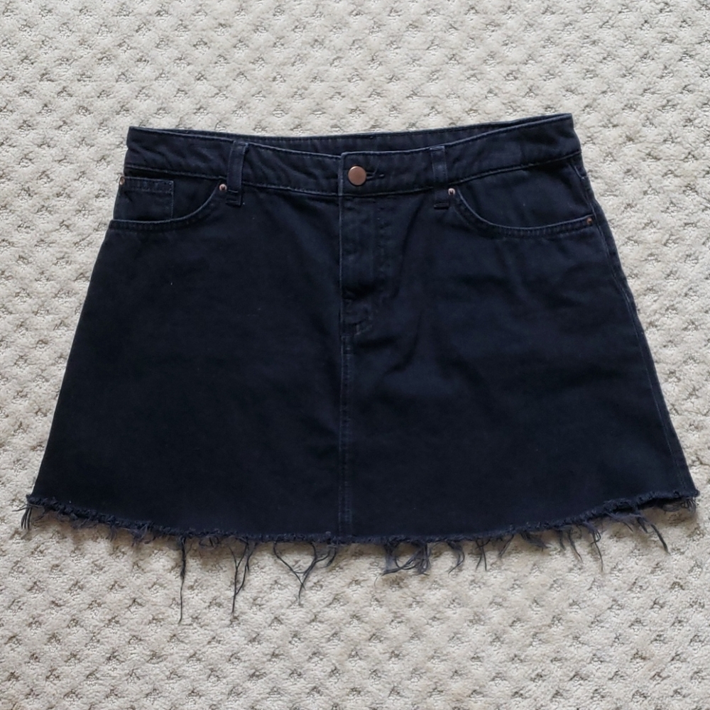 Black Jean Denim short skirt